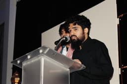 Dawoud Naseem giving a speech